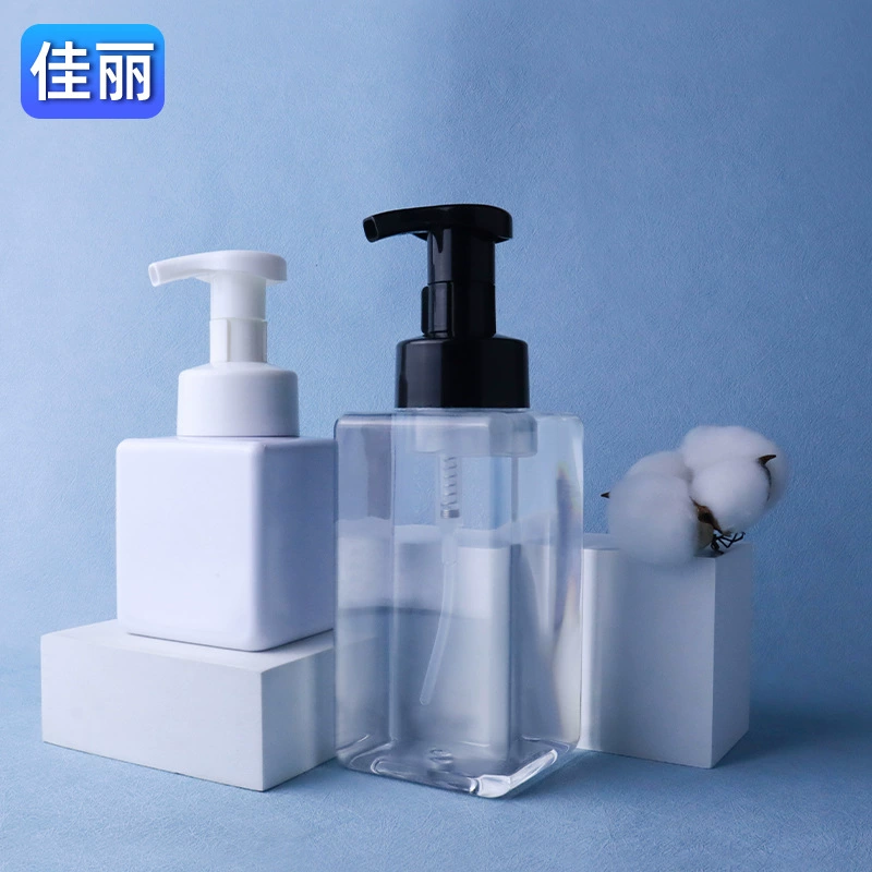 Пользовательские 250ml450ml Квадратная бутылка ПЭТ Бутылка пены Мусса для умывания пузырьковая бутылка дезинфицирующее средство для рук Бутылка