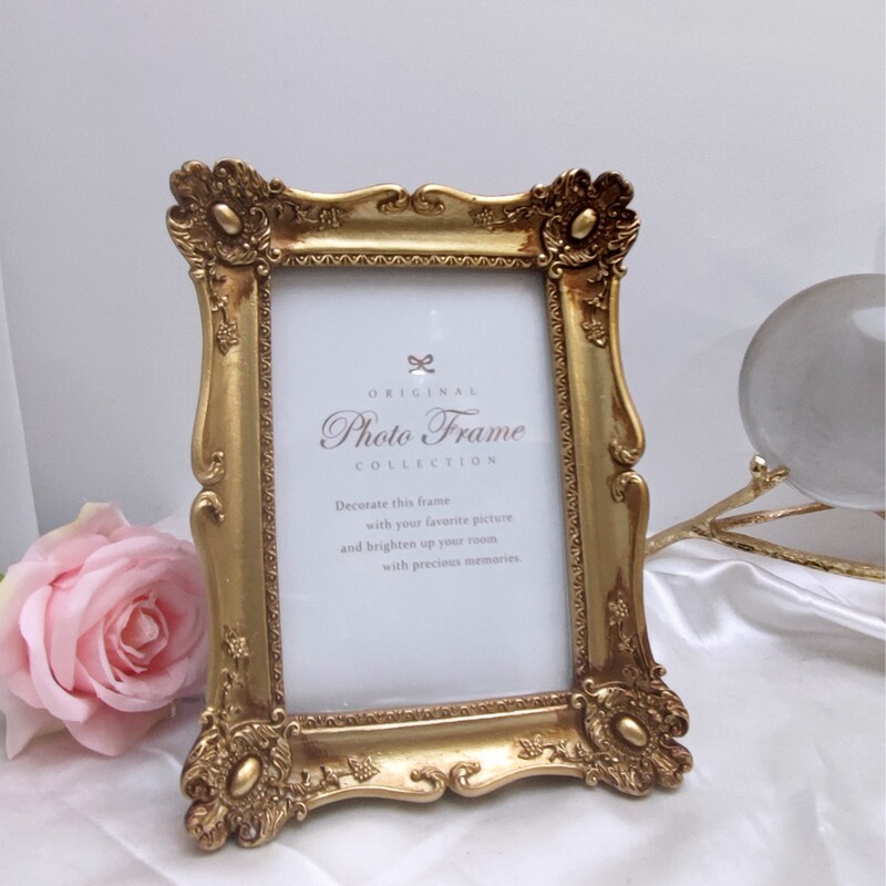Cross-border European-style retro retro gold 6-inch 7-inch 10-inch photo frame wall-mounted carved Baroque style wholesale