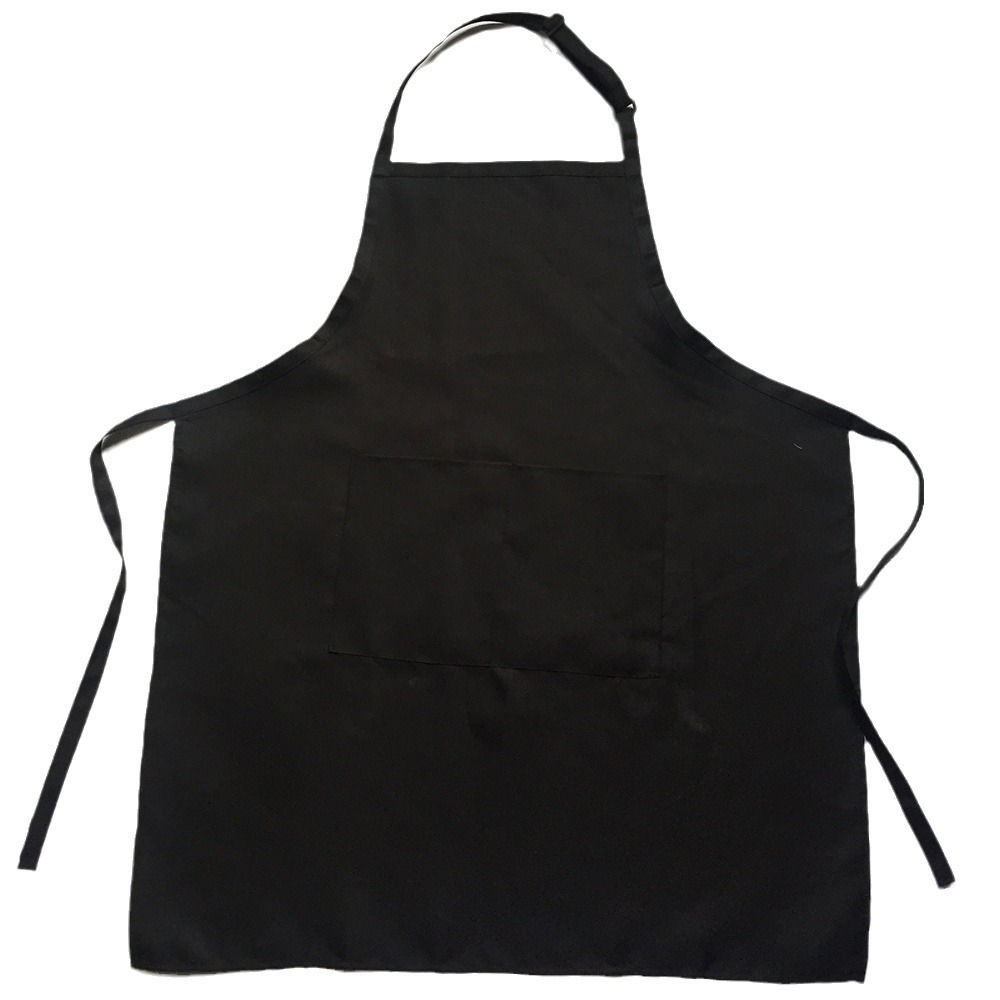 Amazon cocina delantal negro en stock hebilla ajustable de gran tamaño impreso LOGO delantal hombres y mujeres publicidad transfronteriza delantal