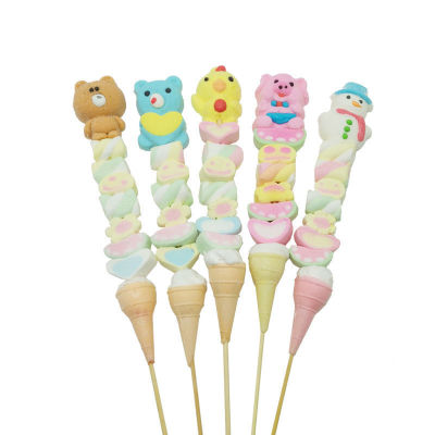 Cartoon Cotton candy String Cotton candy Sugar-coated haws Soft sweets Lollipop bulk supermarket wholesale Mixed pack