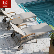 户外躺床庭院泳池沙滩休闲躺椅防水防晒网红酒店民宿露台舒适躺床