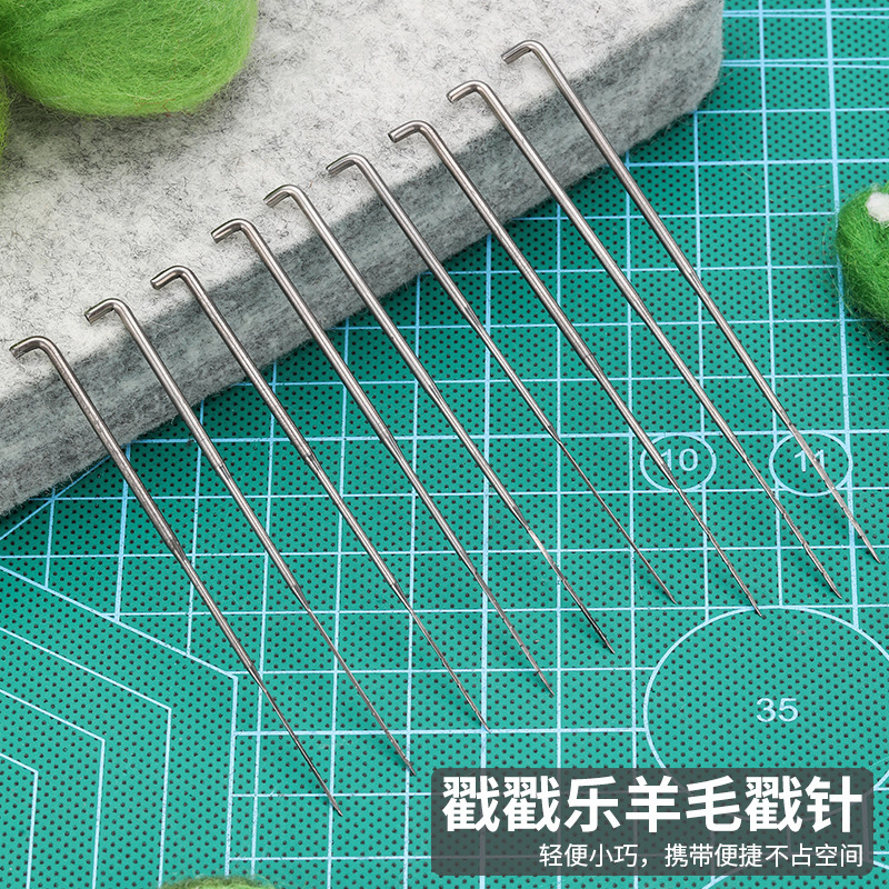 Wool Felt Needle Felting Single Needle DIY Wool Strip Needle Felting Thick Medium Fine Needle Felt Tool