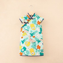 儿童旗袍夏季薄款女童装女宝宝裙子洋气小女孩公主裙中国风连衣裙