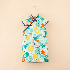 Children's qipao summer thin women and children's clothing, baby dresses, stylish little girl princess dress, Chinese style dresses