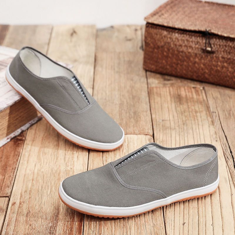 Men's and Women's New Cloth Shoes with Tendon Soles, Casual Shoes, Deck Shoes, Labor Protection Canvas Slip-Ons, Lazy Shoes, Liberation Shoes