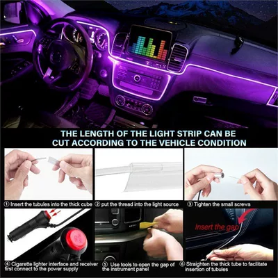 colorful cold light instrument decorative: Panel (Dashboard) işıqlandırması