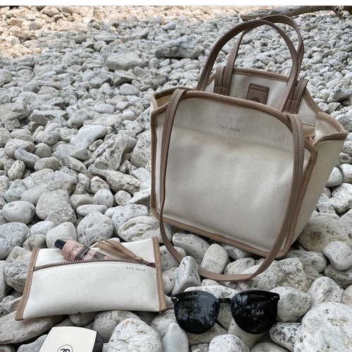 Korean ins mommy bag multi-functional mother and baby bag canvas lightweight tote bag lunch bag one-shoulder cross-body mother-in-law bag