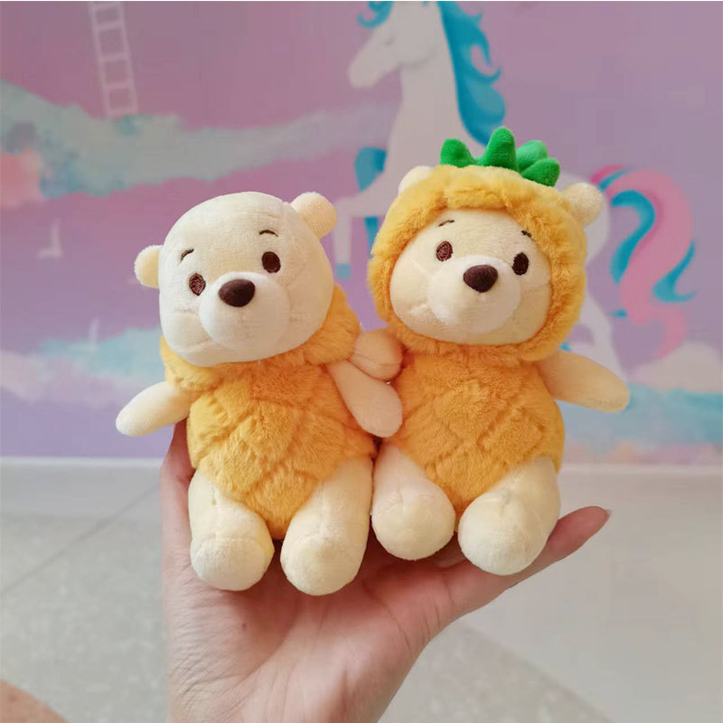 Pineapple Pooh Winnie the Pooh Plush Doll Keychain Couple Gift Stuffed Toy Strawberry Pineapple Pooh Winnie the Pooh Plush Doll Keychain Couple Gift Stuffed Toy Strawberry