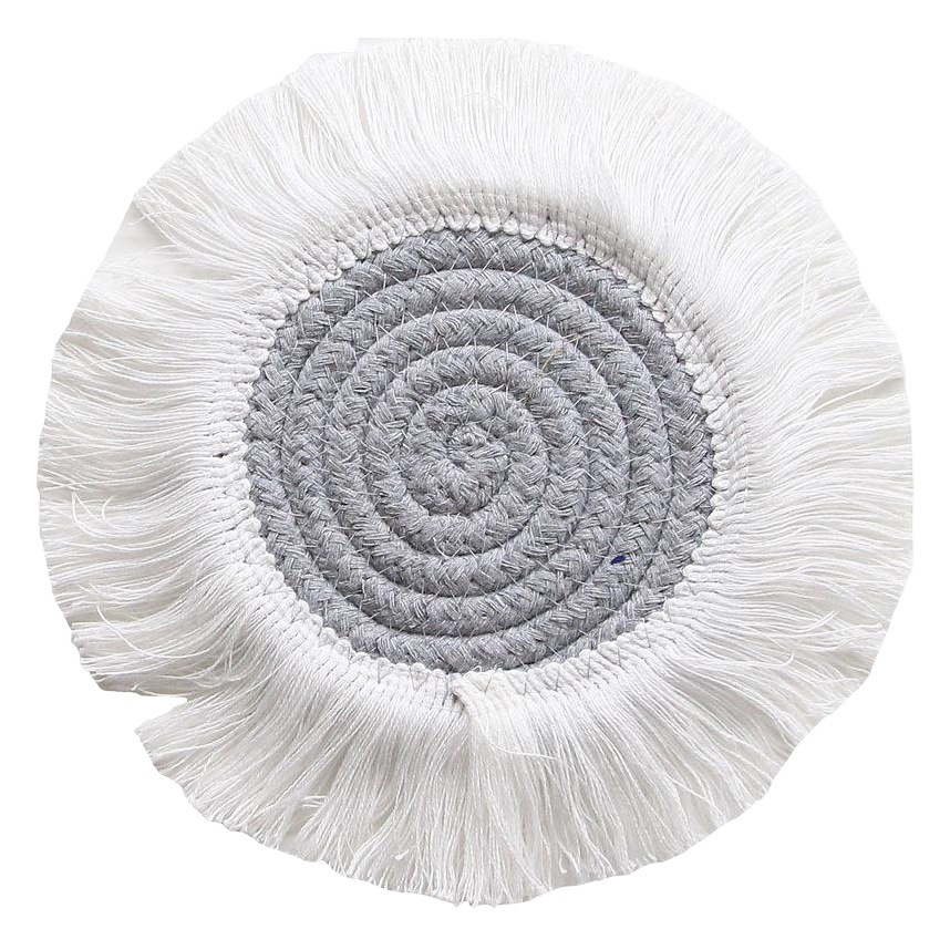 INS borla almohadilla aislante hilo de algodón tejido cuerda de algodón estera de mesa estera tazón Estilo nórdico simple montaña