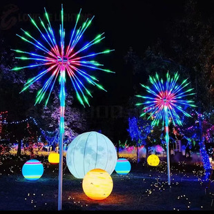 Led Digital Fireworks Lights, Flashing Fireworks Lights, Outdoor Waterproof Lighting Engineering Landscape Decorative Lights, Luminous Windmill Lights