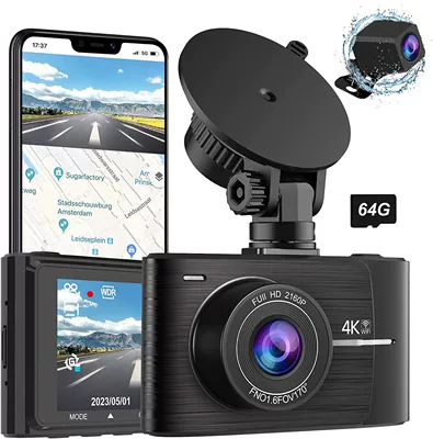 Driving recorder Connected Gps Sony 335 High-Definition - 4k1080pwifi-dual-recording32g-card