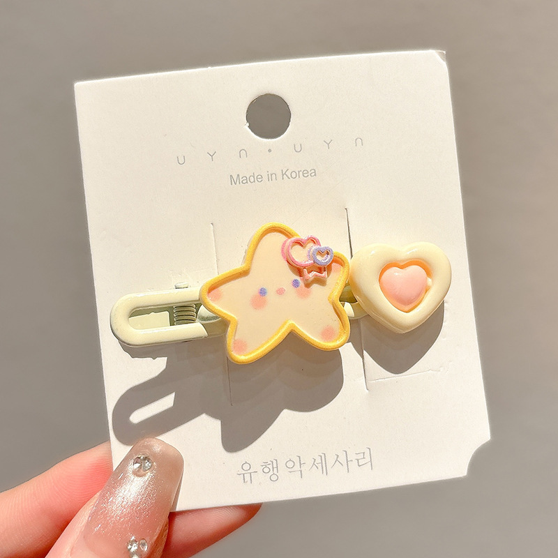多巴胺彩色刘海发夹女夏天碎发鸭嘴一字夹发卡ins侧边夹子头饰品|undefined