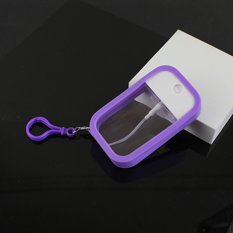 50ml sin borde + cubierta de goma + gancho; color moldeado por inyección; PETG
