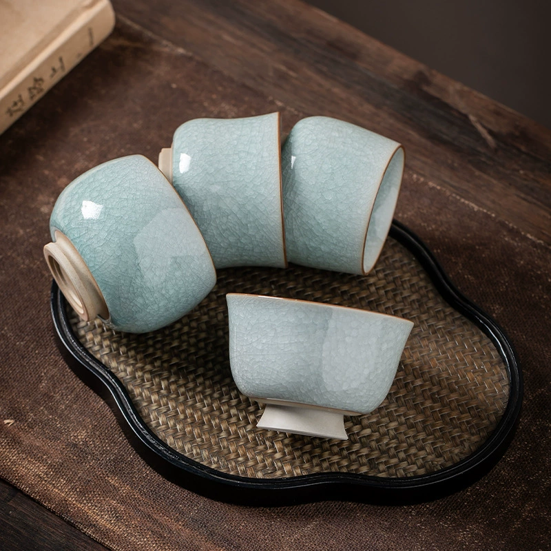 Ruyao Ice Flower Ceramic Single Jianzhan Tea Cup High-end Master Cup Retro Tea Cup Chinese Personal Special Tea Cup