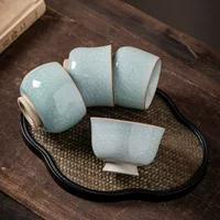 Ruyao Ice Flower Ceramic Single Jianzhan Tea Cup High-end Master Cup Retro Tea Cup Chinese Personal Special Tea Cup