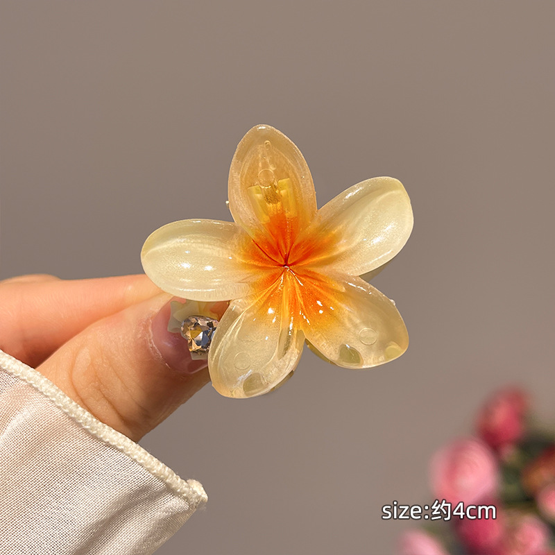 Venta caliente transfronteriza Clip de agarre de frangipani de 4cm