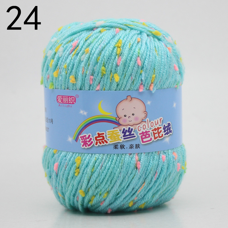 Puntos de color gorro terciopelo leche algodón lana bola hilo bebé niños suéter ganchillo gancho zapatos DIY material tejido a mano paquete