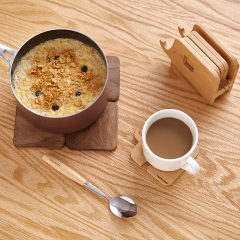 Elefante posavasos de madera maciza escritorio de madera nórdica práctica almohadilla de aislamiento térmico soporte creativo para teléfono móvil hogar cocina almohadilla de té