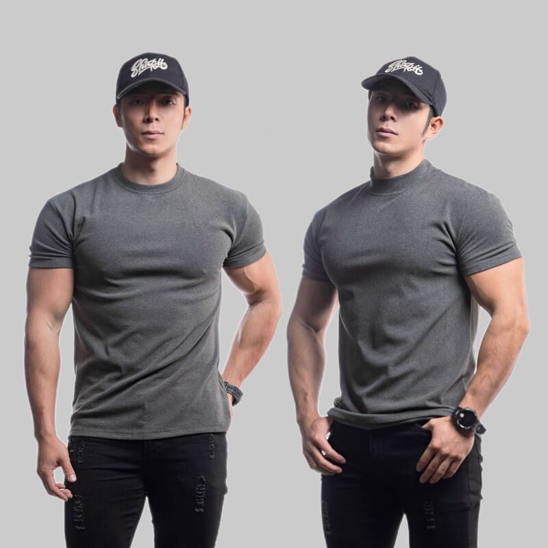 New 280g double-sided velvet slim half-high neck/round neck display warm fitness base short sleeve sports play coffee New 280g double-sided velvet slim half-high neck/round neck display warm fitness base short sleeve sports play coffee