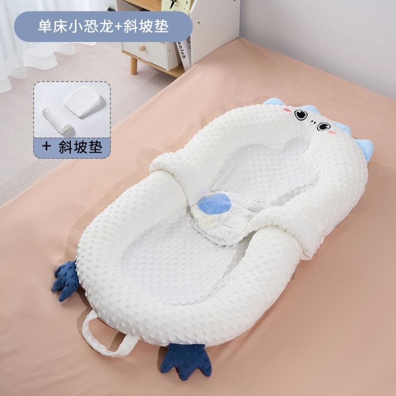ベビーベッドインベッド多機能取り外し可能な新生児なだめる睡眠パッドベビー睡眠の巣折りたたみ式抗圧力脊椎プロテクター|undefined