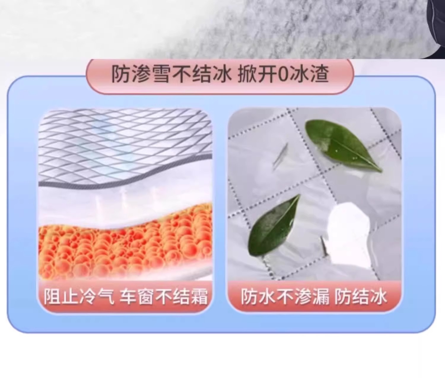 Car Cover, Winter Thickened Sun Protection, Rainproof, Heat Insulation, Car Sunshade, Snow Cover, Dustproof Full Cover, Winter Half-Body Snow Shield
