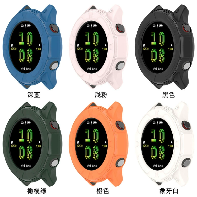 Защитный чехол из силикона для часов Jiaming Forerunner 955, полупакетный с вырезами, мягкая броня