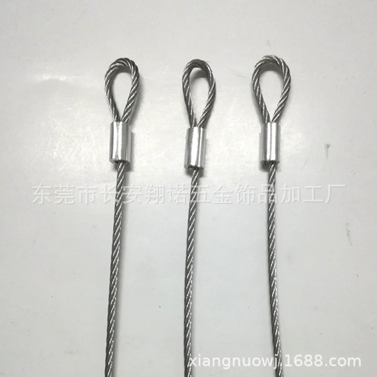 Стальной трос, алюминиевый рукав, алюминиевая головка, круглая алюминиевая пряжка, плоское освещение, страховочный трос, страховочный трос