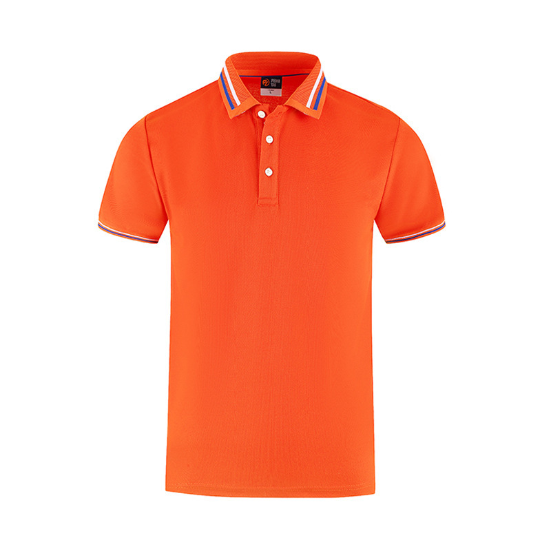 Quality soft fabric polo shirt with contrasting thread lapel splicing for men's casual large short sleeved T-shirt_voghion.com