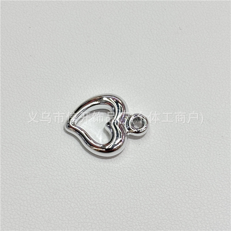 吊孔亚克力烤漆爱心形隔珠串珠配件手机链钥匙链手工diy饰品材料|undefined