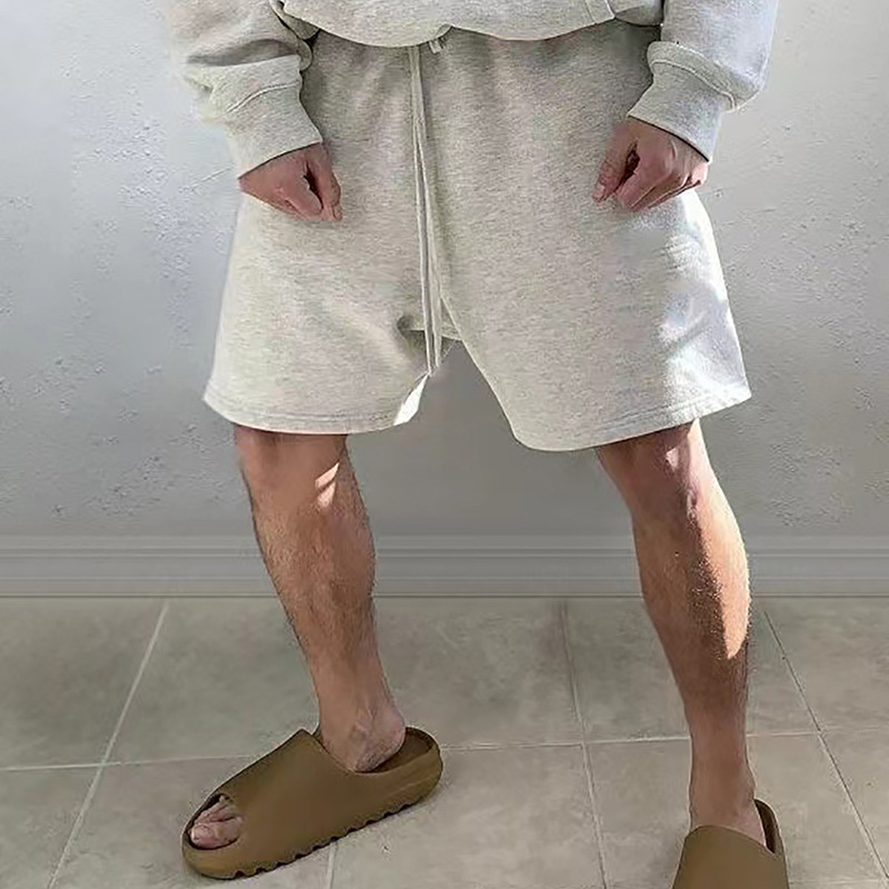 Marca de moda transfronteriza 380g pantalones cortos de algodón de bucle de color sólido pantalones casuales deportivos sueltos al por mayor pantalones de carrera