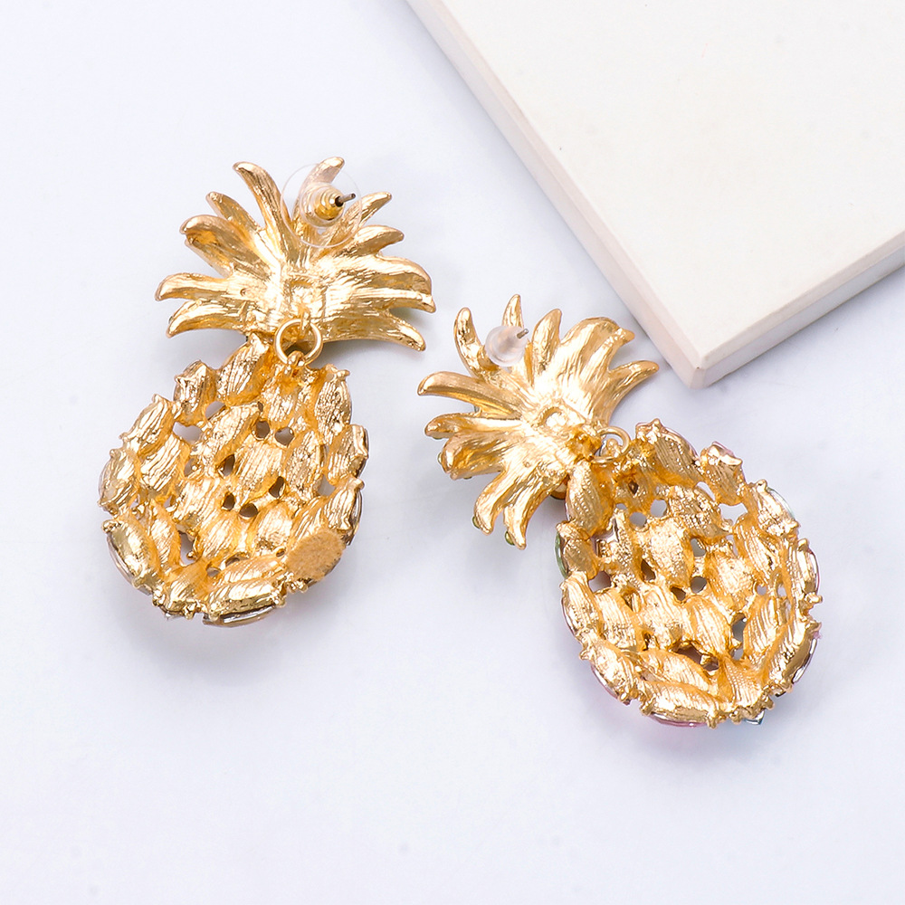 fashion rhinestone crystal pineapple earringspicture8