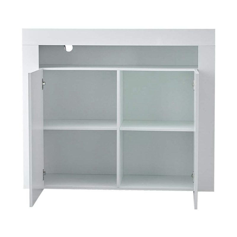 Moderno minimalista aparador gabinete cocina hogar pared-lado pequeño gabinete de almacenamiento con gabinete de aparador de luz