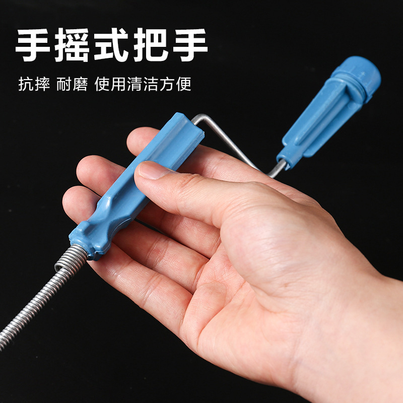 スプリング鋼線疎通器排水管通トイレ通下水道専用工具配管通通手揺神器|undefined