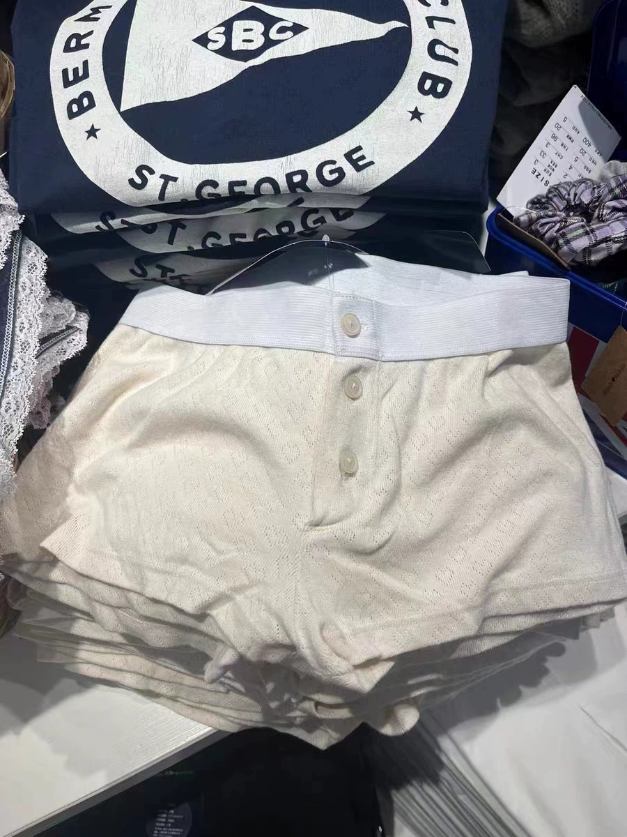 Ретро вязаные шорты (женские), one size, американский стиль, низкая посадка для дома