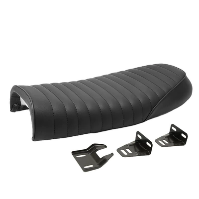 Motorcycle Modified retro cushion Jialing 70 Ranger CG125 modified cushion retro cafe modified seat bag (Motorcycle Safety Supplies) - black-striped-flat-seat-bag