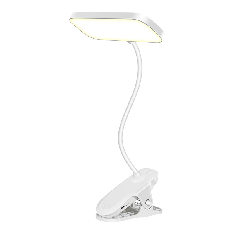Clip táctil LED lámpara de escritorio dormitorio simple protección para los ojos aprendizaje carga plug-in estudiante dormitorio lectura lámpara de noche