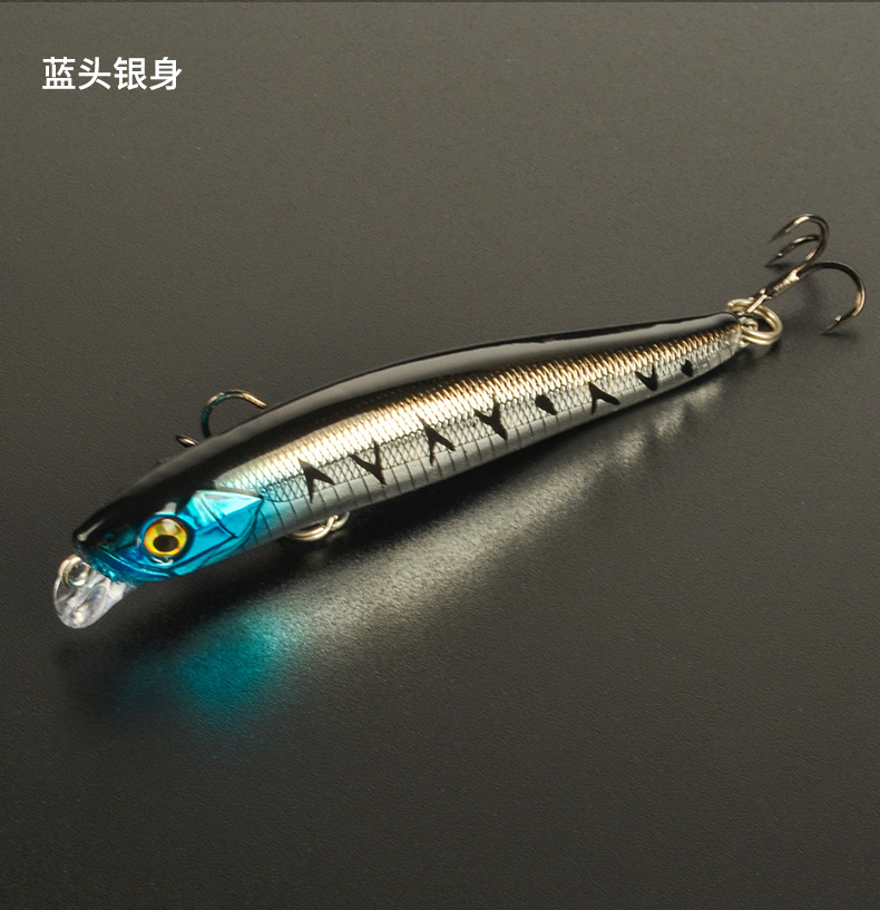 Shallow Diving Minnow Lures Sinking Hard Baits Fresh Water Bass Swimbait Tackle Gear