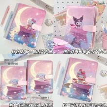 三丽鸥系列磁扣活页本卡册a5笔记本皮面本学生皮质三丽鸥活页本子