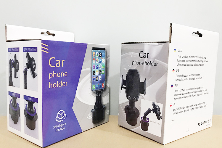 Cross-border Amazon car water cup holder mobile phone holder car folding bending rotating universal car navigation bracket