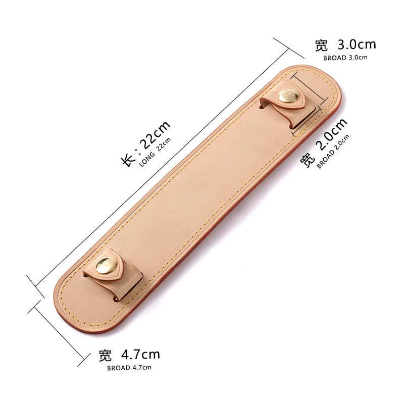 어깨 패드(리벳 포함) 베지터블 태닝 가죽 오리지널 컬러