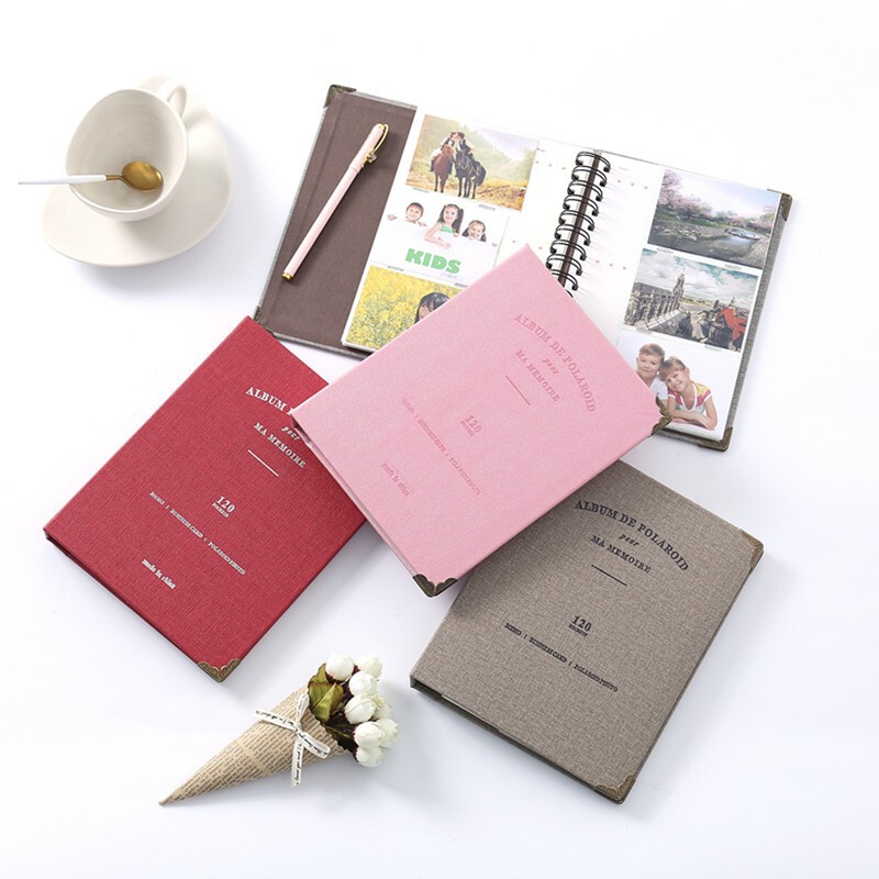 Standard 3 inch photo album large capacity leather coil insert type Polaroid Polaroid photo album Bill business card book 120