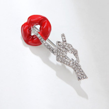 新款嘴唇可爱日系ins潮个性百搭女配饰简约气质毛衣大衣西装装饰