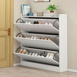 Tipping Bucket Shoe Cabinet Home Door Space-Saving Multi-Functional Storage Cabinet Entrance Cabinet Large Capacity Multi-Layer Shoes Sensheng