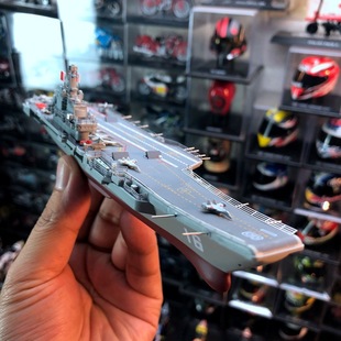 China Liaoning Aircraft Carrier Warship Alloy Ship Ornaments Static Finished Ship Model with Display Box