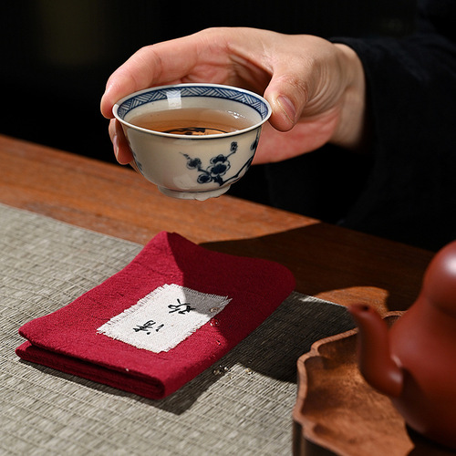 Manufacturer wholesale tea ceremony cotton, linen, linen, clean fragrance, Chinese style, retro, absorbent tea towel, tea table towel, tablecloth, rag