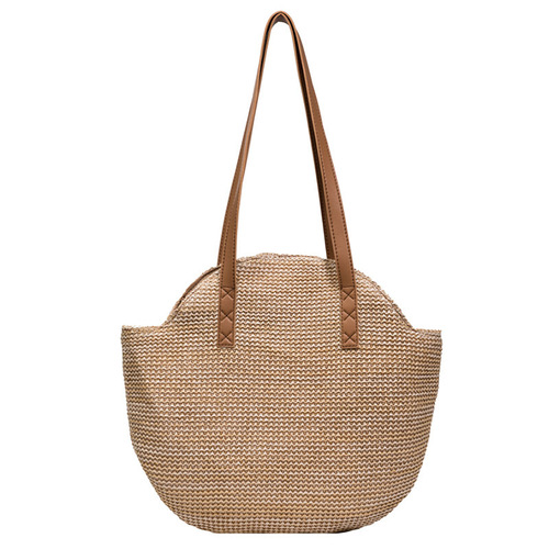 Internet celebrity bag for women  new spring retro large-capacity straw woven bag seaside vacation portable shoulder bag