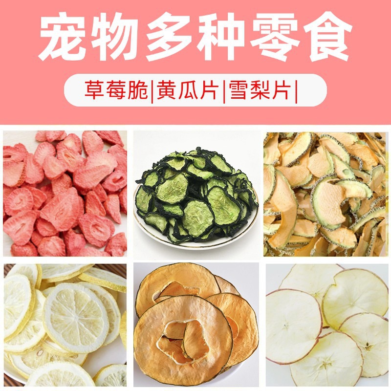 宠物零食用品苹果片山楂圈草莓干兔子龙猫荷兰猪磨牙果干包耐咬