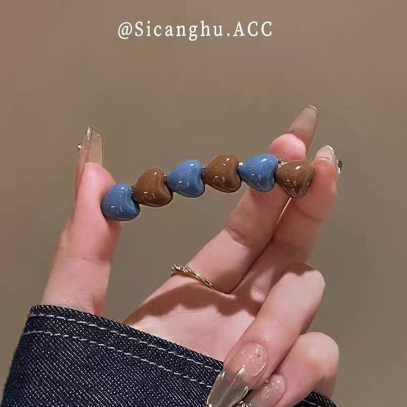 新款百搭彩色波点发夹糖果色圆豆边夹可爱女童侧边刘海夹碎发发卡|undefined