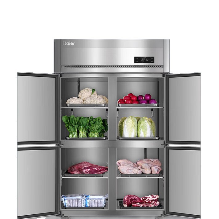 Вертикальный коммерческий морозильный шкаф Haier серии Haina из нержавеющей стали