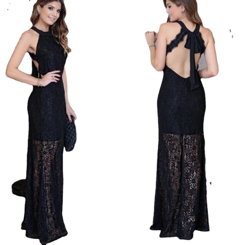 Europa y América del comercio exterior nueva ropa de las mujeres eBay Amazon sexy sin mangas backless vestido